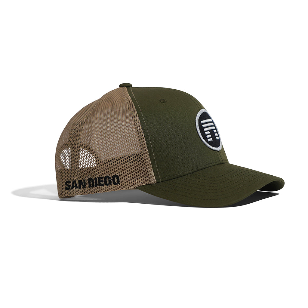 TRUCKER HAT (SAN DIEGO) SNAPBACK GREEN