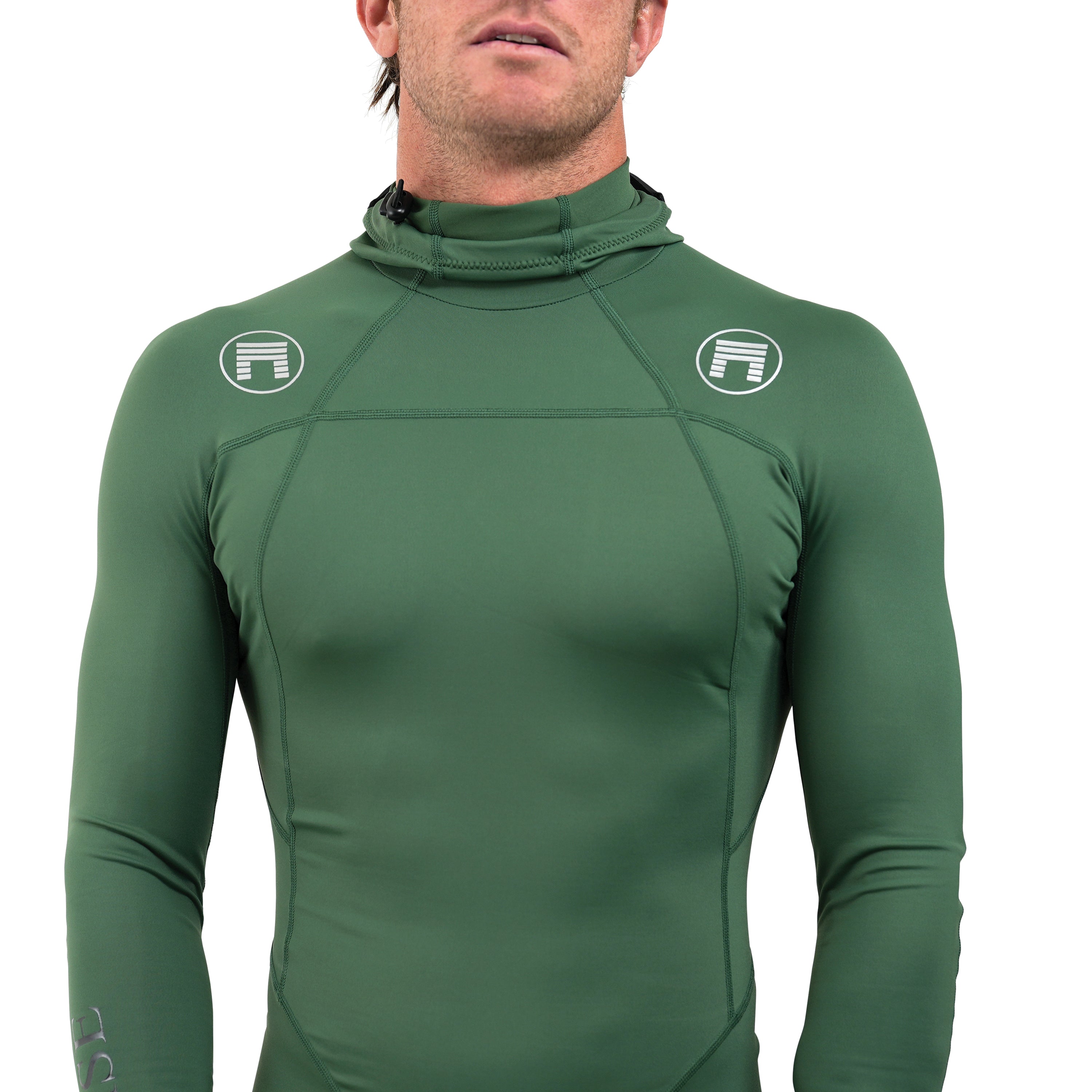 PHILO HOODED UV TOP HUNTER GREEN