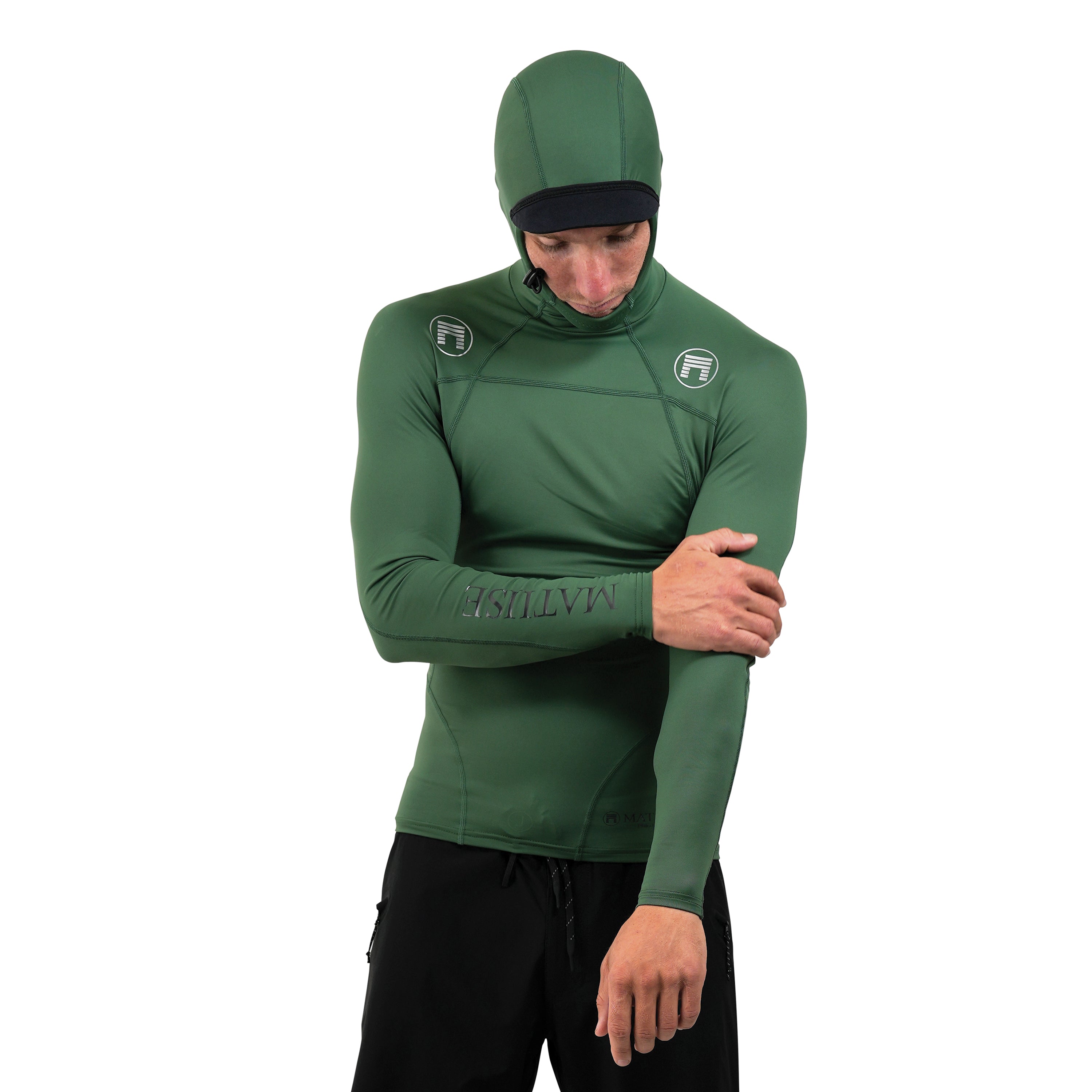 PHILO HOODED UV TOP HUNTER GREEN